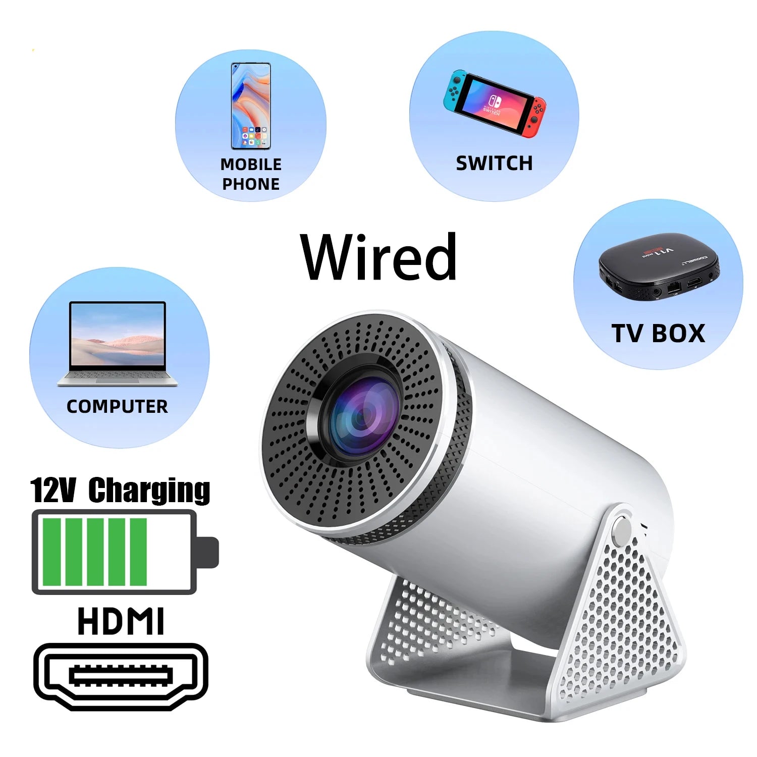 P30Mini Projector without Android Projetor 100Ansi Cinema Home Keystone Multisystem Projector HDMI Proyector